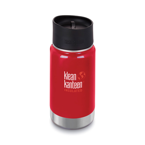 KLEAN KANTEEN INSULATED WIDE 12oz 355ml MINERAL RED Water Soup Coffee Tea 