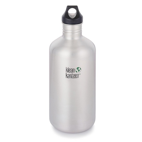 KLEAN KANTEEN CLASSIC 64OZ 1900ML BPA FREE WATER BOTTLE - BRUSHED STAINLESS STEEL