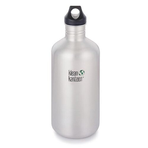KLEAN KANTEEN CLASSIC 64oz 1900ml BPA FREE WATER BOTTLE - BRUSHED STAINLESS STEEL