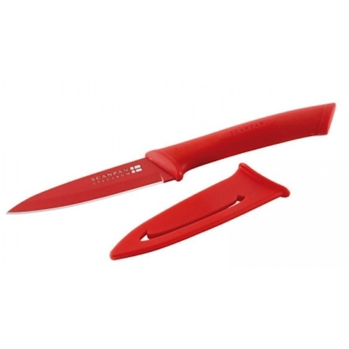 SCANPAN SPECTRUM SOFT TOUCH UTILITY KNIFE W/ SHEATH  - RED BRAND NEW SAVE 