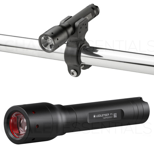 New Genuine LED LENSER P5 Torch Flashlight 140 Lumens & BIKE CLAMP ZL7799PT5