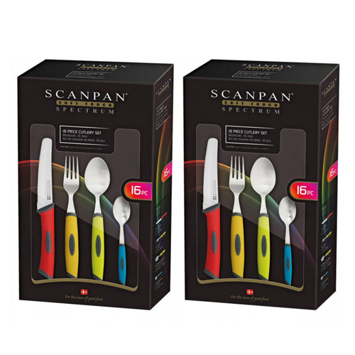 SCANPAN Spectrum 32pc Kitchen Cutlery Set COLOUR 32 Piece 