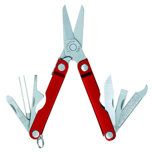 New Leatherman MICRA RED Stainless Multi Tool w/ Scissors Knife