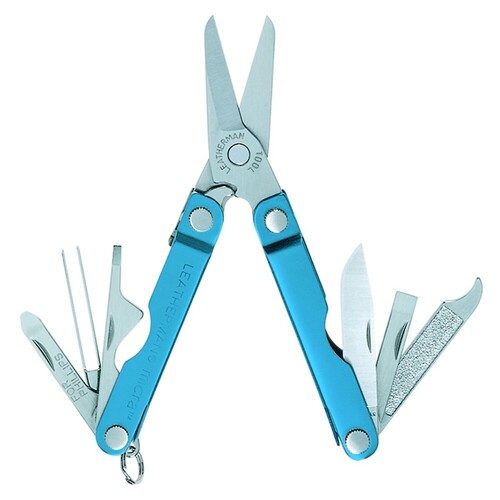 New Leatherman MICRA BLUE Stainless Multi Tool w/ Scissors Knife
