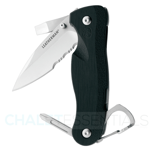 Leatherman CRATER C33TX Shiny Serrated Blade Pocket Folding Knife *AUTHAUSDEALER*