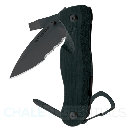 Leatherman CRATER C33TX Black Serrated Blade Pocket Folding Knife *AUTHAUSDEALER*