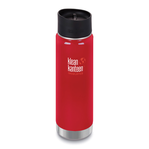KLEAN KANTEEN 592ML 20OZ INSULATED WIDE MINERAL RED WATER COFFEE SOUP BOTTLE