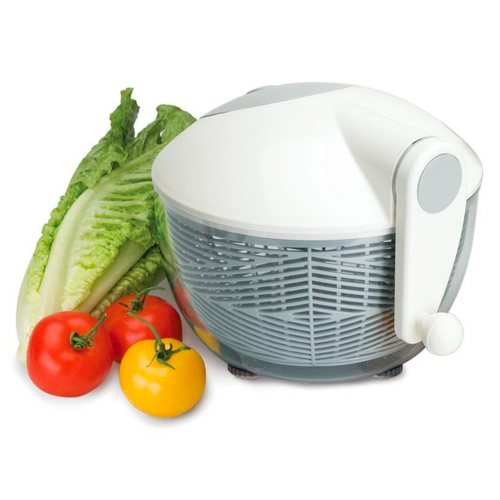 New AVANTI Salad Spinner Dryer Lettuce Serving Bowl With Push Button Brake