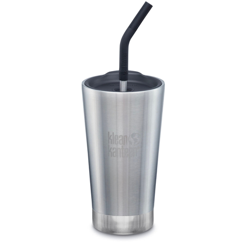 KLEAN KANTEEN TUMBLER INSULATED 16oz 473ml STAINLESS W/ Straw Lid