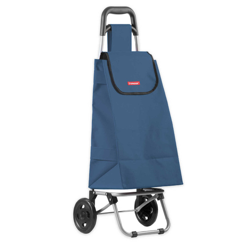 New TYPHOON Shopping Trolley NAVY W/ Wheels Grocery Foldable Cart Bag