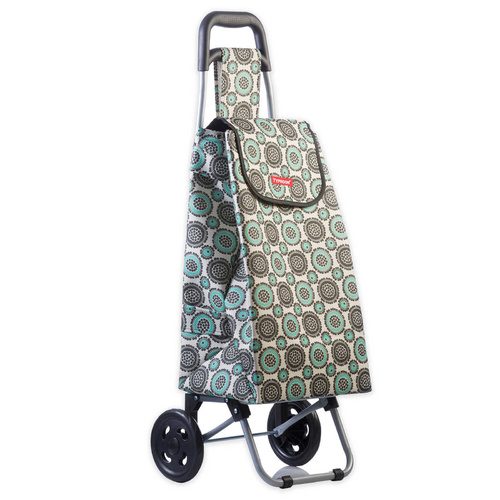 New TYPHOON Shopping Trolley FLORAL W/ Wheels Grocery Foldable Cart Bag