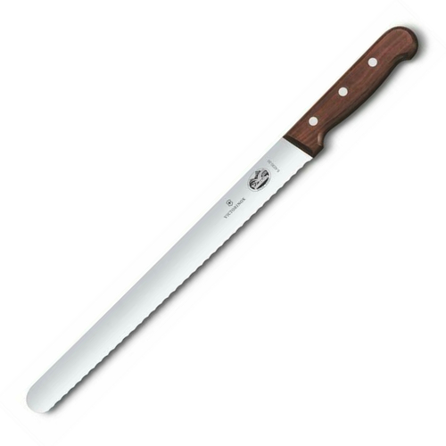 Victorinox Serrated Slicing Carving Knife 36cm - Rosewood Handle 5.4230.36