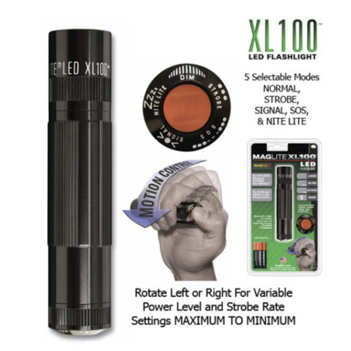 NEW Maglite XL100 LED Black AAA Flashlight Torch