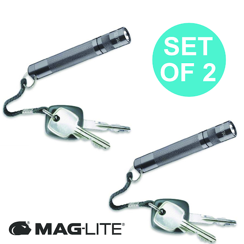 NEW MAGLITE PEWTER GREY 2 X SOLITAIRE FLASHLIGHT MADE IN USA