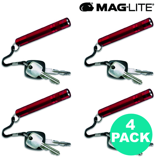 NEW MAGLITE RED 4 X SOLITAIRE FLASHLIGHT MADE IN USA