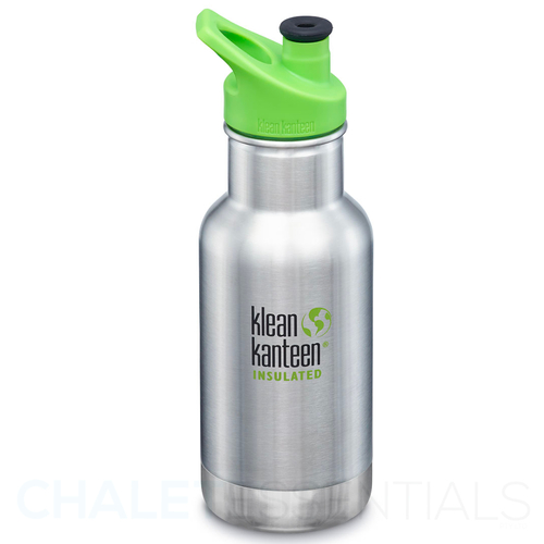 KLEAN KANTEEN KID CLASSIC INSULATED 355ML 12OZ SPORTS CAP STAINLESS BOTTLE