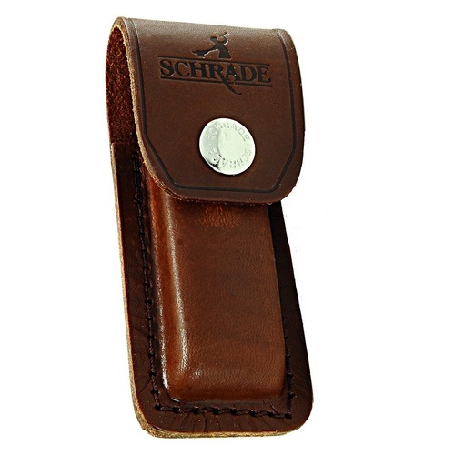 NEW SCHRADE YULS2 Brown Large Leather Sheath