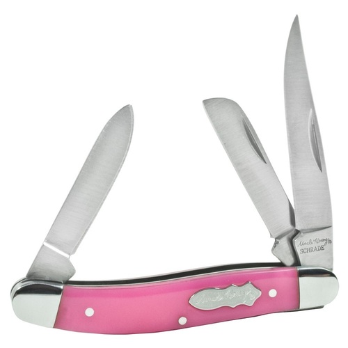 NEW SCHRADE Premium Stock Pink Pocket knife YU897UHP UNCLE HENRY 3 Blade Knife