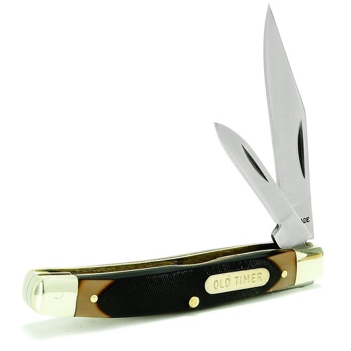 New SCHRADE YU33OT Middleman Jack Old timer 2 Blade Knife Lockback Stainless Blade