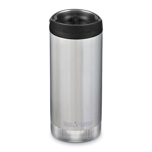 KLEAN KANTEEN TKWIDE INSULATED 12oz 355ml STAINLESS W/ Cafe Cap