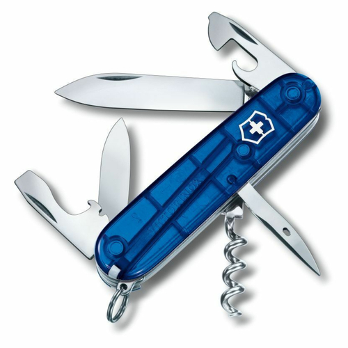 New Victorinox Swiss Army Pocket Knife Tool - Translucent Blue 