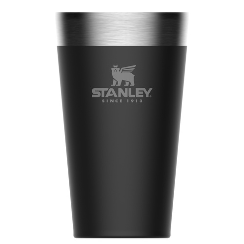 STANLEY ADVENTURE VACUUM INSULATED 470ML 16OZ BLACK STACKING BEER PINT