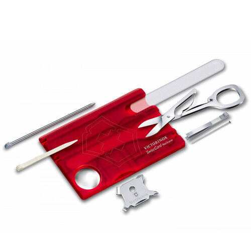 New Victorinox Swiss Army Swisscard NAILCARE , RED , 13 Tools