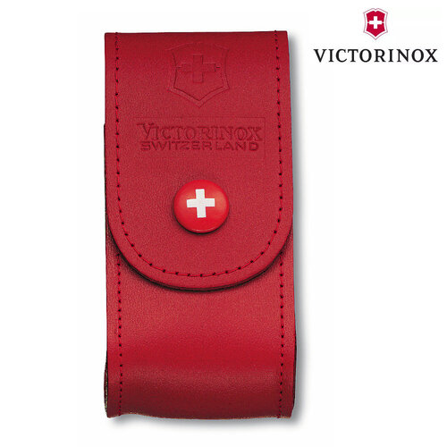 New Victorinox Swiss Army 5-8 Layers Red Leather Pouch