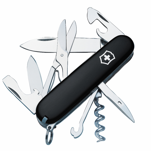 New Victorinox Swiss Army Climber Black Pocket Knife - 14 Functions