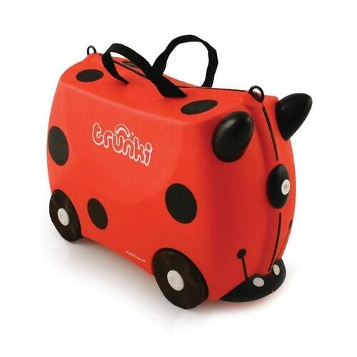 TRUNKI Ride on Kids Suitcase Luggage Toy Box HARLEY LADYBUG