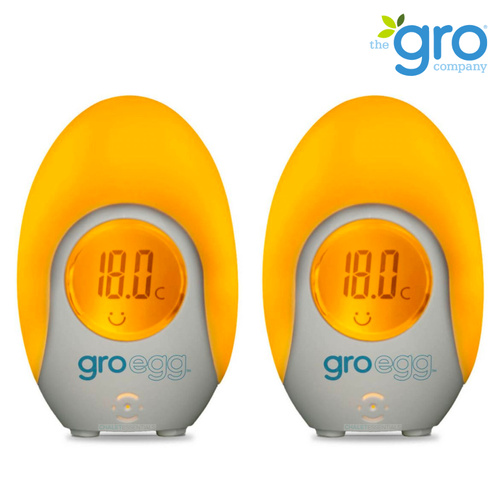2 Pack x Gro Company GRO EGG Room Digital Temperature Thermometer & Night Light AUS Model