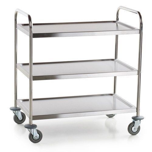 SERVING UTLITY TROLLEY 3 SHELF STAINLESS STEEL COMMERICAL KIT "FREE POSTAGE" 548