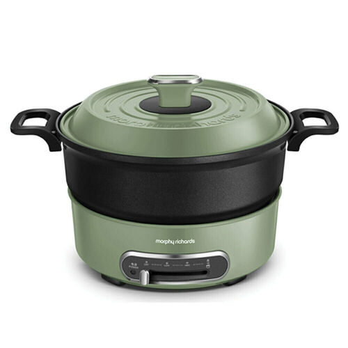NEW MORPHY RICHARDS 1.8L MULTI FUNCTION ROUND COOKING POT , GREEN