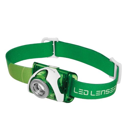 Led Lenser SEO 3 Head Torch Headlamp 100 Lumens  Green 