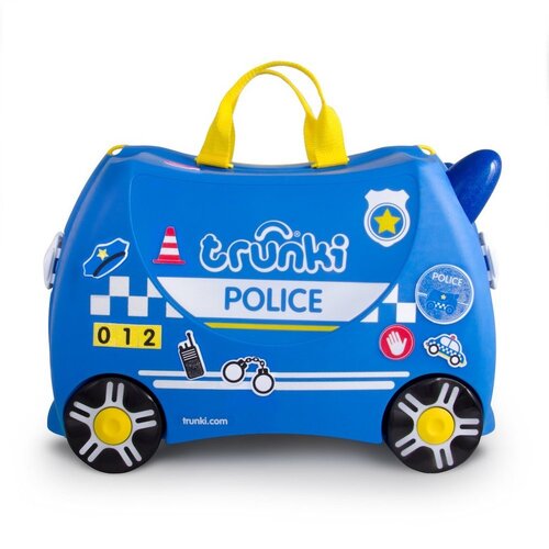 TRUNKI RIDE ON SUITCASE TOY BOX CHILDREN KIDS LUGGAGE - PERCY POLICE