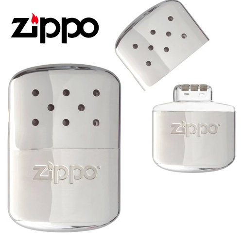 ZIPPO DELUXE 6 HOUR REFILLABLE HAND WARMER , POLISHED CHROME
