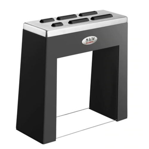 NEW GLOBAL KABUTO BLACK 6 SLOT KNIFE BLOCK EMPTY (NO KNIVES) Global