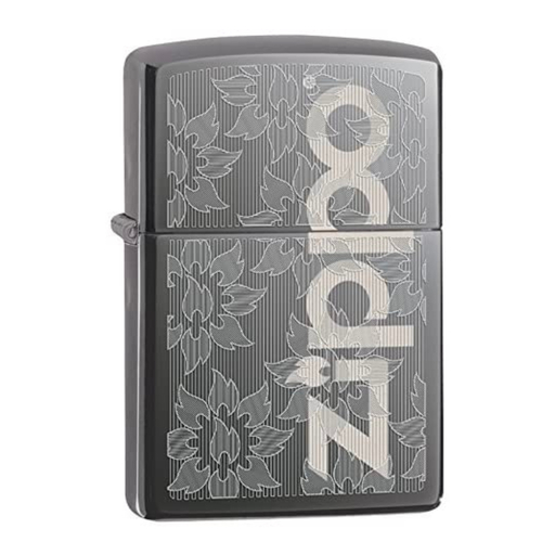 New Zippo Black Ice Logo Lighter