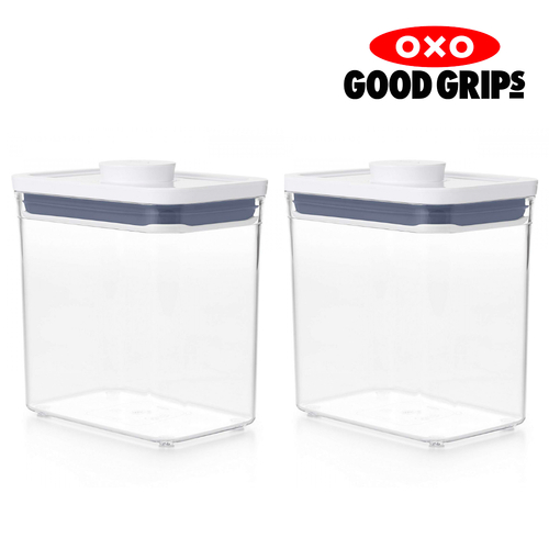 OXO Good Grips Pop 2.0 Rectangle Short Container 1.6L , Set of 2