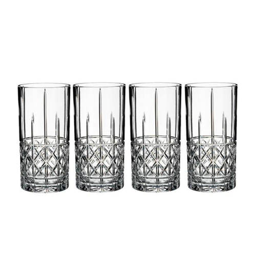 Marquis By Waterford Brady Crystalline Hi Ball Glasses 443ml , Set Of 4 Glasses
