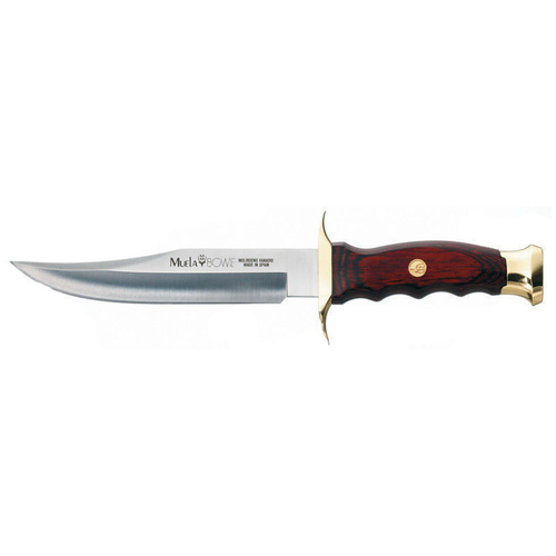 NEW MUELA BOWIE 14 HUNTING FISHING KNIFE , CORAL WOOD HANDLE