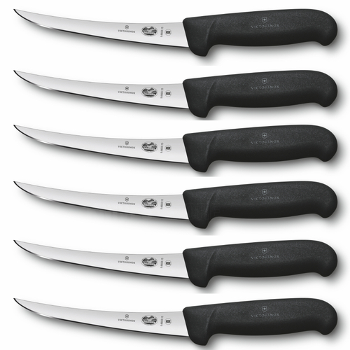 New VICTORINOX 6 x BONING 6" 15cm Curved Narrow Knives Knife 5.6603.15