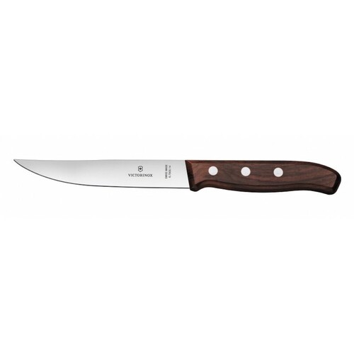 VICTORINOX Steak Knife 14cm Wide Blade Straight Edge Rosewood 6.7900.14