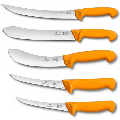 Swibo 5 piece Butcher Breaking Skinning Boning Knife Set 5pc