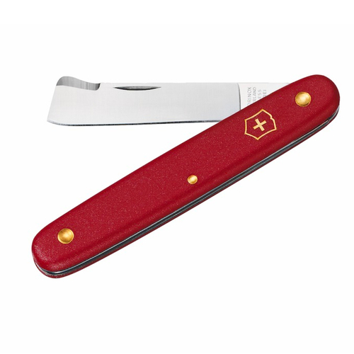 Victorinox Swiss Army Straight Blade with Bark Lifter Budding Knife Red 36230