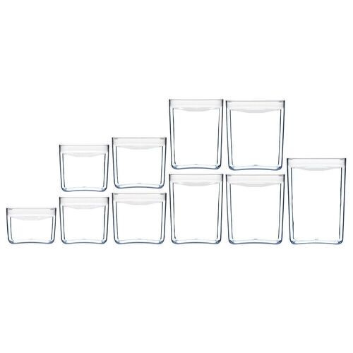 NEW CLICKCLACK 10 PIECE PANTRY STARTER CONTAINER SET AIR TIGHT 10PC