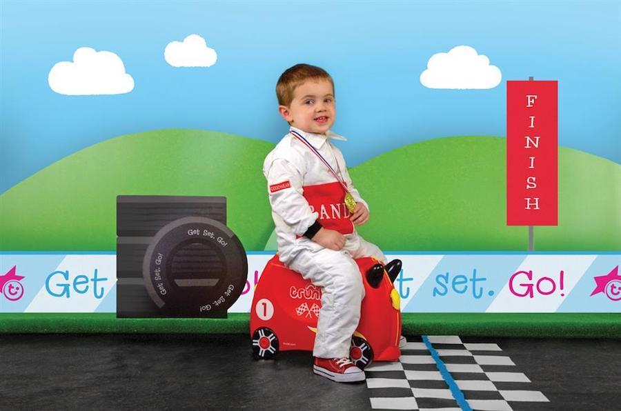TRUNKI RIDE ON SUITCASE TOY BOX CHILDREN KIDS LUGGAGE ROCCO RACE CAR NEW Trunki
