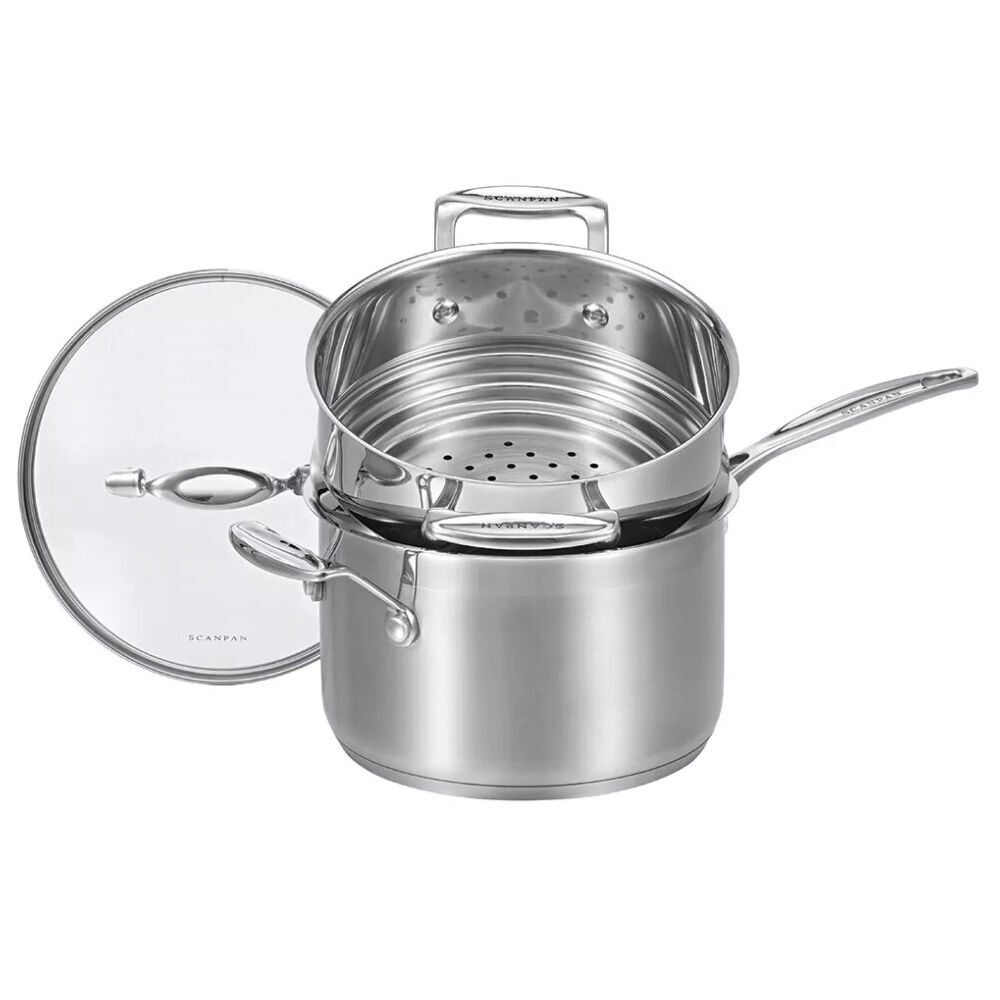SCANPAN Impact Covered Multi Steamer Insert – Fits 16/18/20cm Pans – Induction Ready
