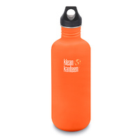 KLEAN KANTEEN 40OZ 1182ML ORANGE SIERRA SUNSET BPA FREE WATER BOTTLE SAVE !