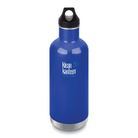 KLEAN KANTEEN CLASSIC INSULATED 32OZ 946ML COASTAL WATERS BLUE BPA FREE WATER BOTTLE 